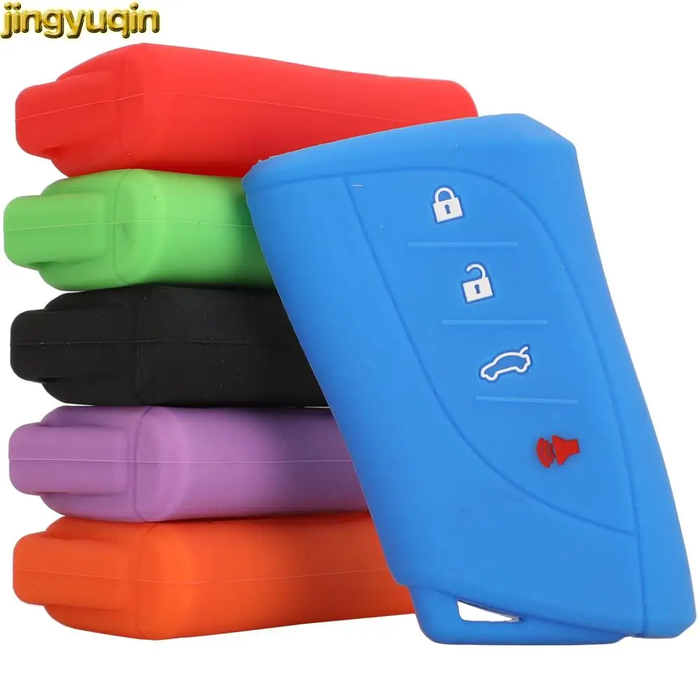 Силиконовый чехол Jingyuqin для автомобильного ключа чехол для Lexus ES300H ES350 2019 2020 LS500 2018 2019 2020 3 + 1 кнопки без логотипа