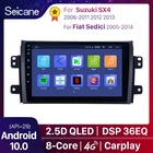 Автомагнитола Seicane, мультимедийный проигрыватель 4G, GPS, для Suzuki SX4 2006-2011, 2012, 2013, для Fiat Sedici 2005-2014, Android 10,0, DSP, QLED