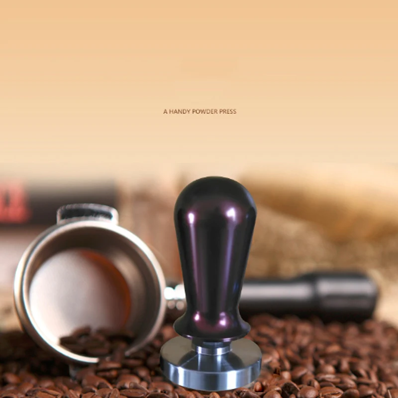 

1pc 58mm flat Elastic powder press espresso 304 stainless steel Tamper Coffee Compactor Powder Hammer for Coffee machine