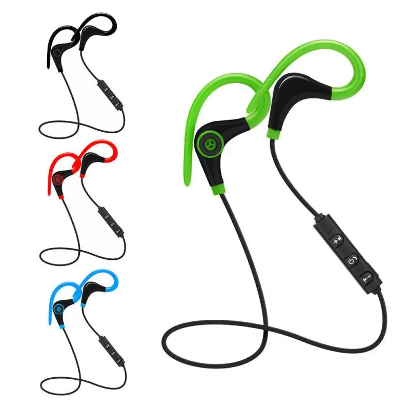 Спортивные наушники с крючком для ушей беспроводные Bluetooth стерео басы