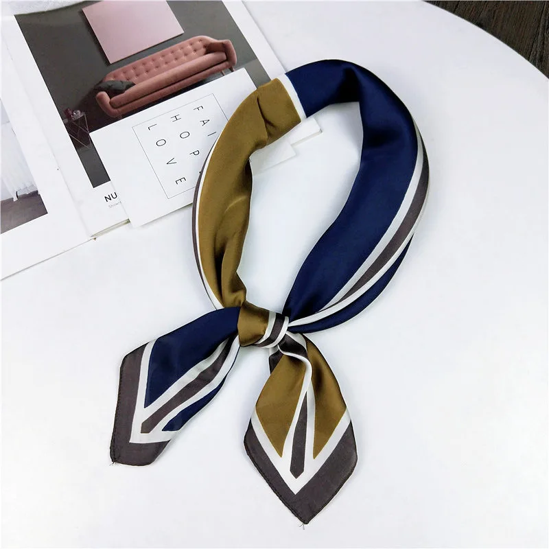 

Scarf Women Kerchief South Korea Paisley Mixed Colors Retro Neckerchief Hair Band Women's Decoration Literature Art Silk Scarves