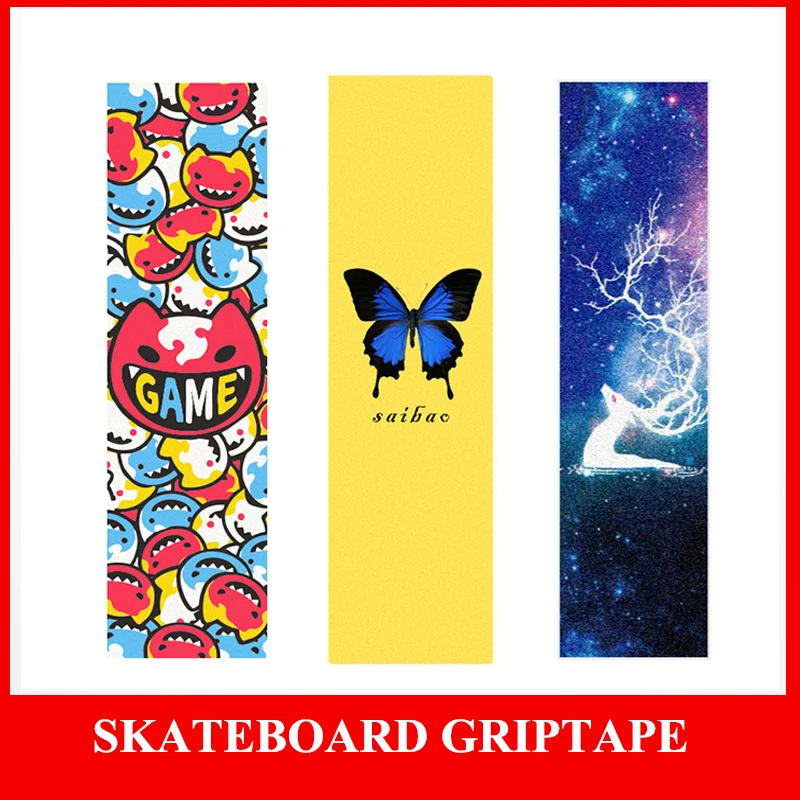 

84cmX23cm And 122cmX26cm PROFESSION SKATEBOARD GRIPTAPE Double Rocker Fish Longboard Nonslip Deck Sticker Skate Board Grip Tape