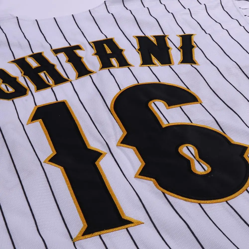 Возврат Jersey16 Shohei Ohtani Бейсбол Джерси Цвет белый Размеры S XXXL вышивка Технология