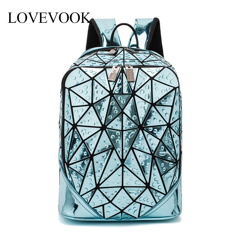 Женский рюкзак LOVEVOOK, школьный портфель большой емкости для девочек-подростков, складной геометрический рюкзак для путешествий, изготовлены из пециальных материалов