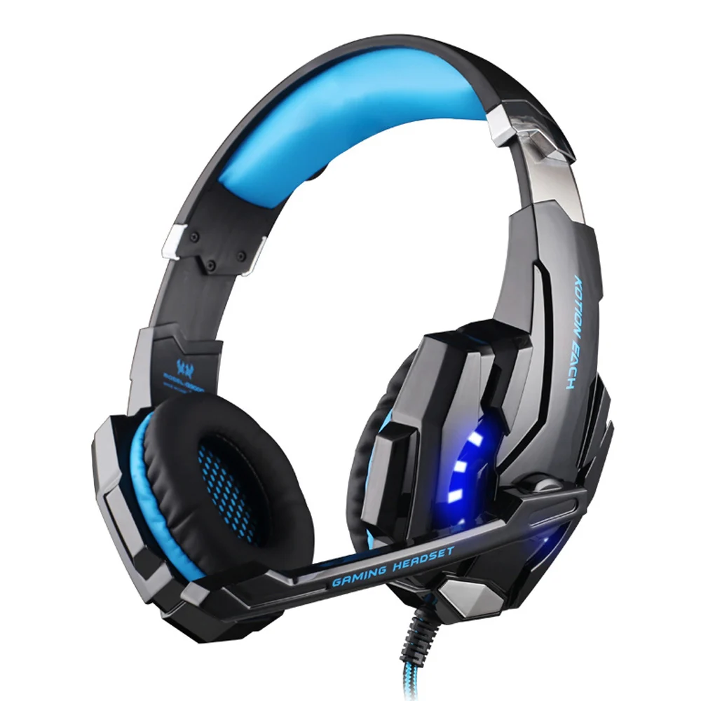G9000 blue Игровые наушники, гарнитура, стерео бас, pro gamer, для мобильного телефона PS4, новинка, Xbox PC, компьютерные наушники с микрофоном - Цвет: G9000 blue