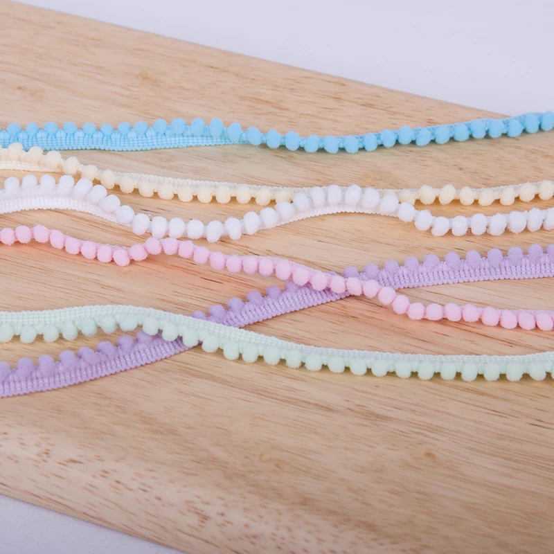 Белый черный помпон отделочный шар 11 мм мини жемчужный лента с бахромой швейная