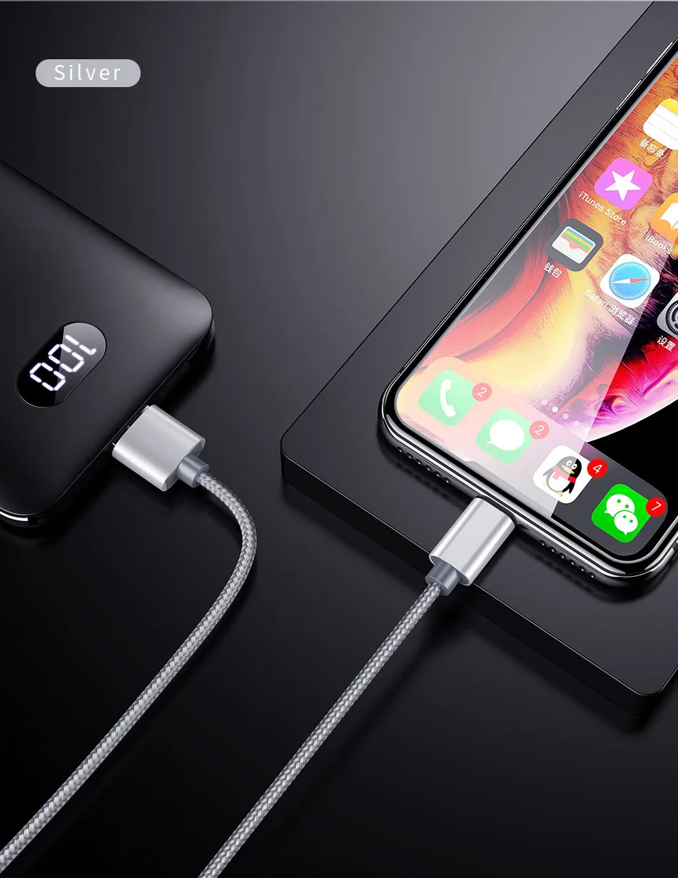 ROCK USB кабель для iPhone 11 Max Pro XR Xs X 7 8 Plus 6 6S 5 usb кабель для зарядки и синхронизации данных для iPad iOS кабель для зарядки мобильных телефонов