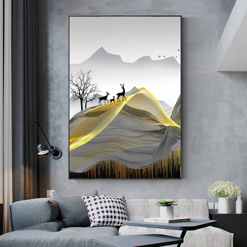 

Modern Abstract Beautiful Landscape Art Posters and Prints Canvas Paintings Wall Art Pictures for Living Room Decor (No Frame)