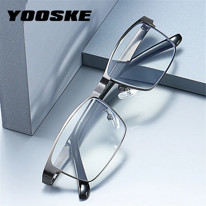 Мужские деловые очки для чтения YOOSKE, из нержавеющей стали ...