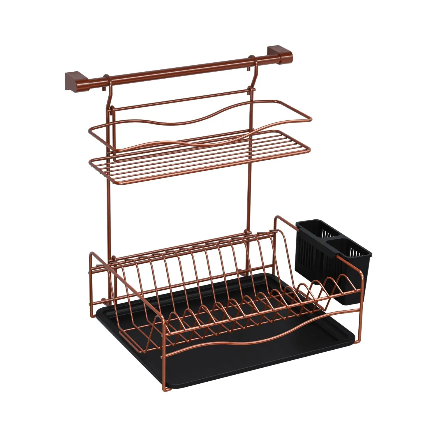 

Spout Hanging Cup Holder Dish Rack Matte Black teknotel