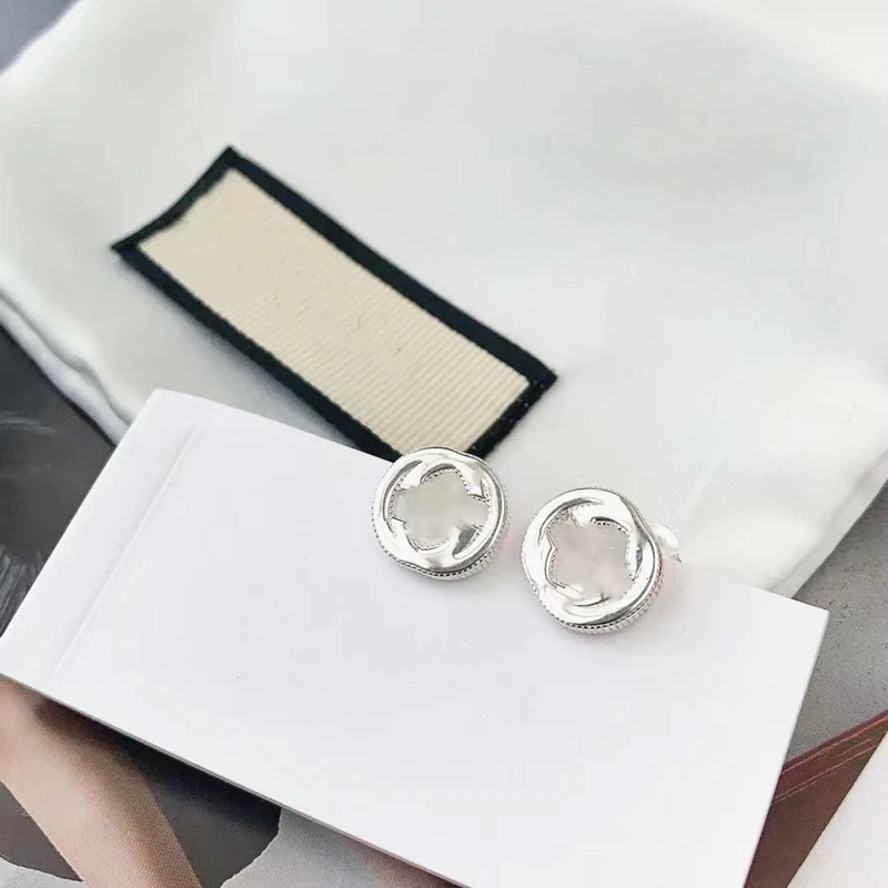 

1:1 925 Sterling Silver Classic Individual Style Pattern Letter Earrings, Exquisite Craftsmanship, Holiday Gift For Ladies