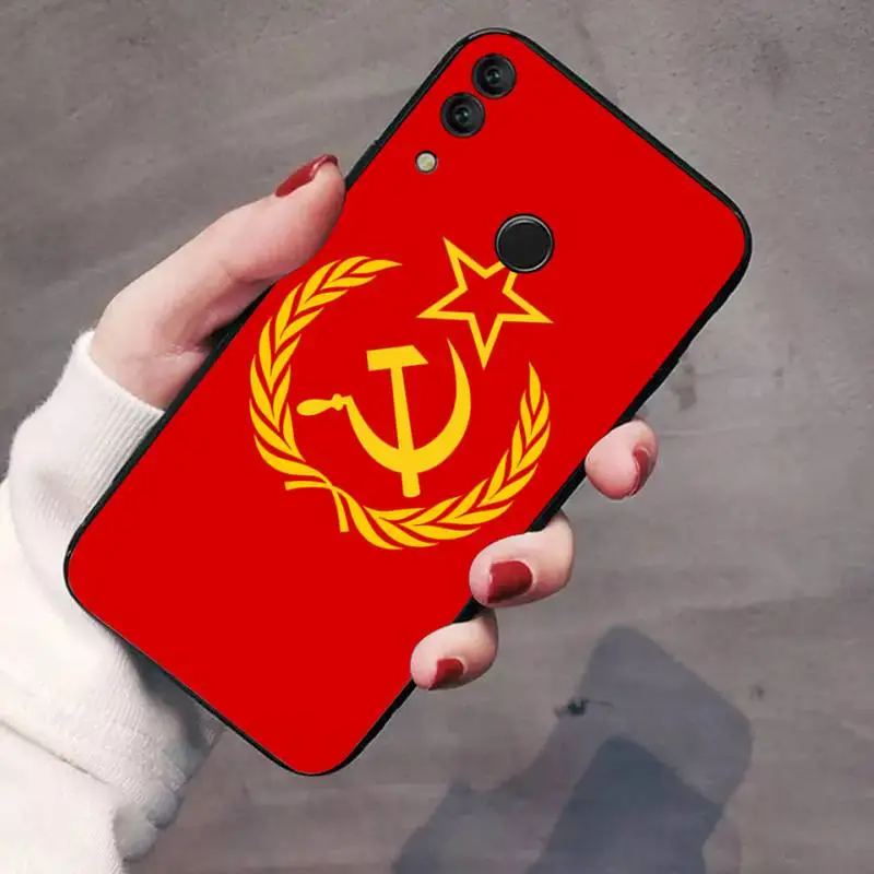 

Soviet Union USSR Flag Luxury Unique Phone Cover For Huawei Honor 7C 7A 8X 8A 9 10 10i Lite 20 NOVA 3i 3e mate 20 40 p40 pro