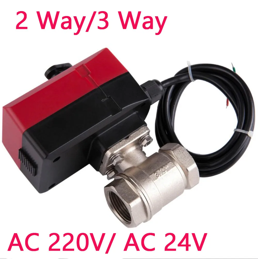

2 Way/3 Way Manually&Automatically Electric Valve Brass Motorized Ball Valve AC220V/AC24V DN20 DN25 DN32 L-type