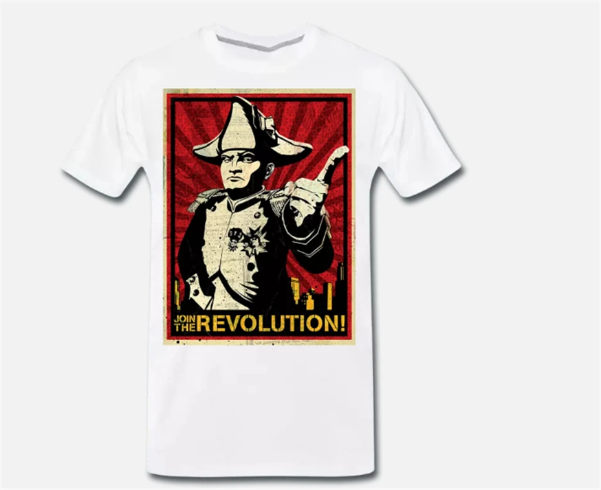 Футболка Maglia Napoleone Bonaparte Funny Cotone 100%-Scegli Colore Taglia 2 Винтажная | Мужская одежда