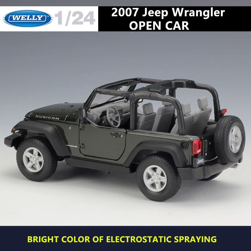 WELLY 1:24 2007 Jeep Wrangler задний фонарь автомобиля спортивный автомобиль моделирование