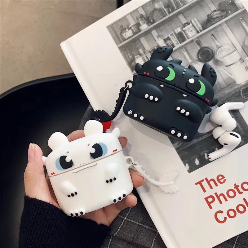 Силиконовый чехол 3D Night Fury для Airpods Pro симпатичный Bluetooth наушников Airpod Air Pods 3 с
