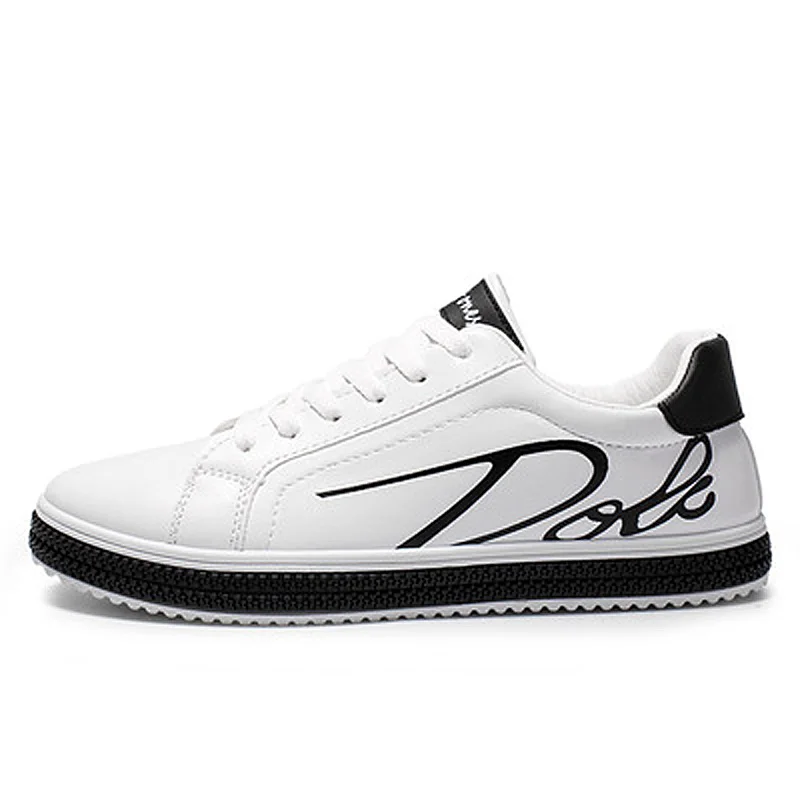 

Boys School Shoes White With Letter Non-Slip Anti-Odor Man Sneakers Round Platform Male Casual Shoes 2021 Vital