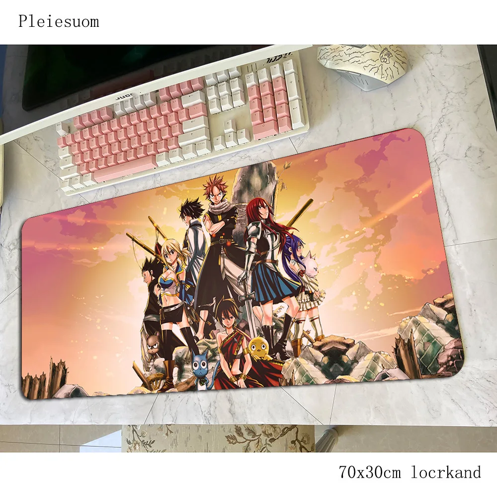 

fairy tail mouse pad Personality Computer mat 70x30cm gaming mousepad large Natural Rubber padmouse keyboard games pc gamer desk