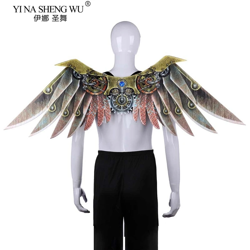 

Halloween Man Carnival Party Unique Adult Decoration Steam Punk Children Wings Costume Steampunk Accessories Anime Cosplay Gift
