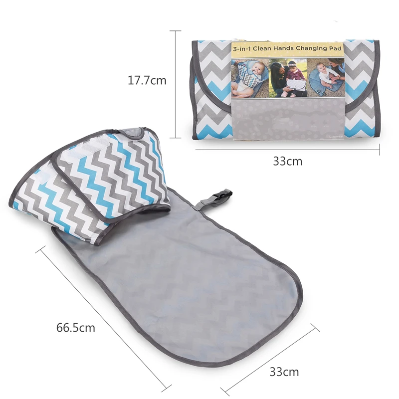 

Changing Pad Waterproof Baby Changing Mat Clean Hands Diaper Clutch Diaper Changes Convenient Shield Environmental Portable