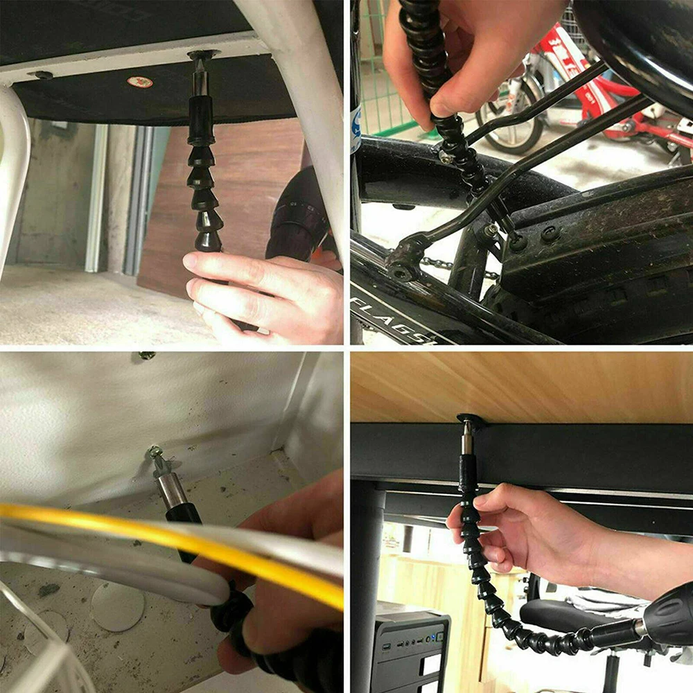 

2pcs/Set Right Angle Attachment Drill Bit Extension Screwdriver Flexible Bits Hand And Power Tool Accessories