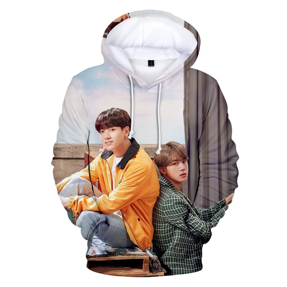 

Teenage Korean 3D Kpop Hoodie Sweatshirts Pullovers Men/women Long Sleeve Hooded Female Harajuku Streetwear K-pop Hoody tops