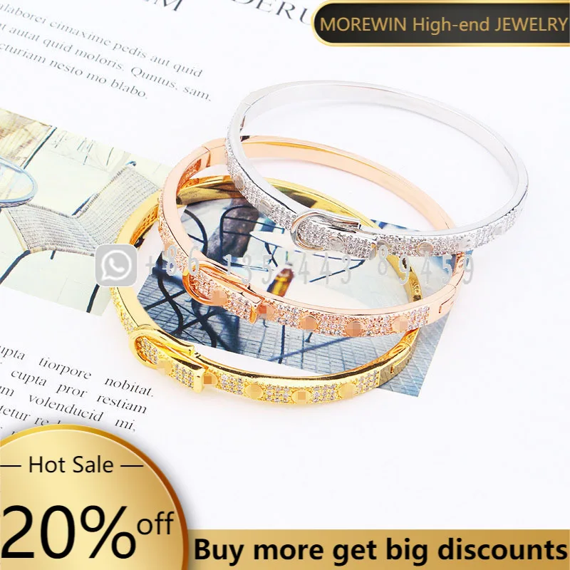 

European And American Style New Belt Chain Full Inlaid Bracelet Popular Personality Ladies Temperament Bracelet Exquisite Gift