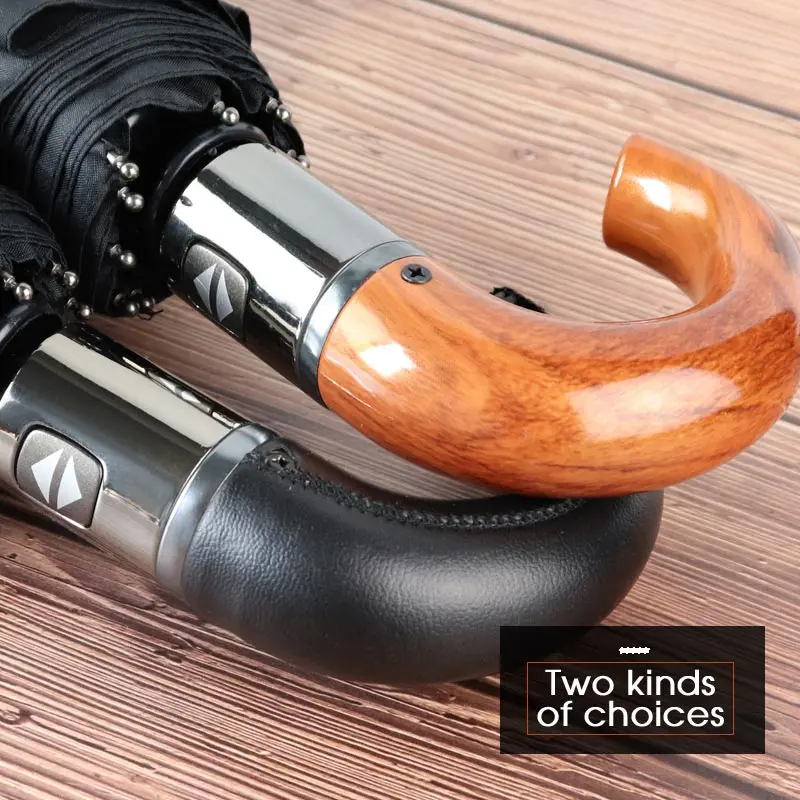 

Classic English Style Umbrella Men Automatic 10Ribs Strong WindResistant 3 Folding Umbrella Rain Business Male Quality Parasol