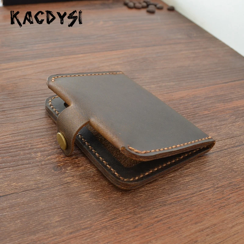 Натуральная коровья кожа ручная работа винтажный короткий кошелек чехол для