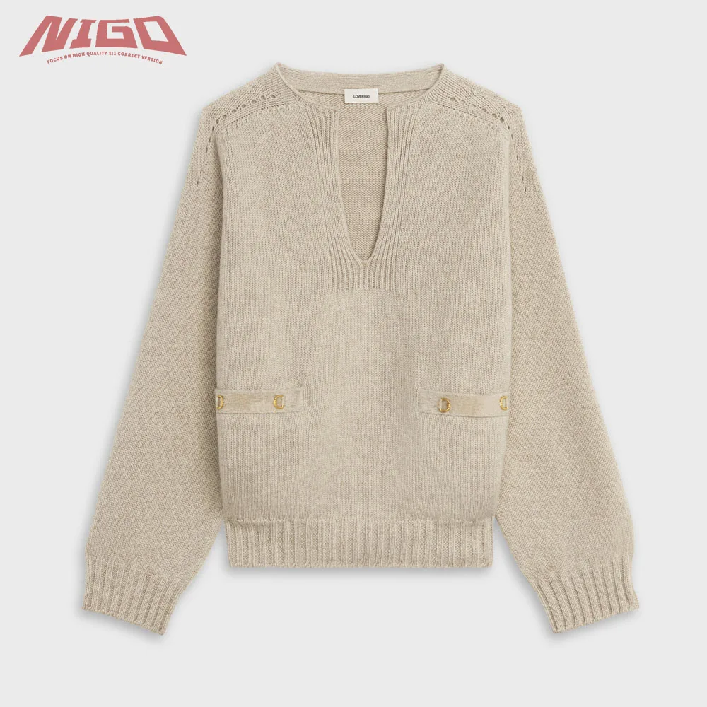

NIGO Ms 21ss Women's Autumn And Winter Loose Knitted Wool Sweater Coat #nigo55399
