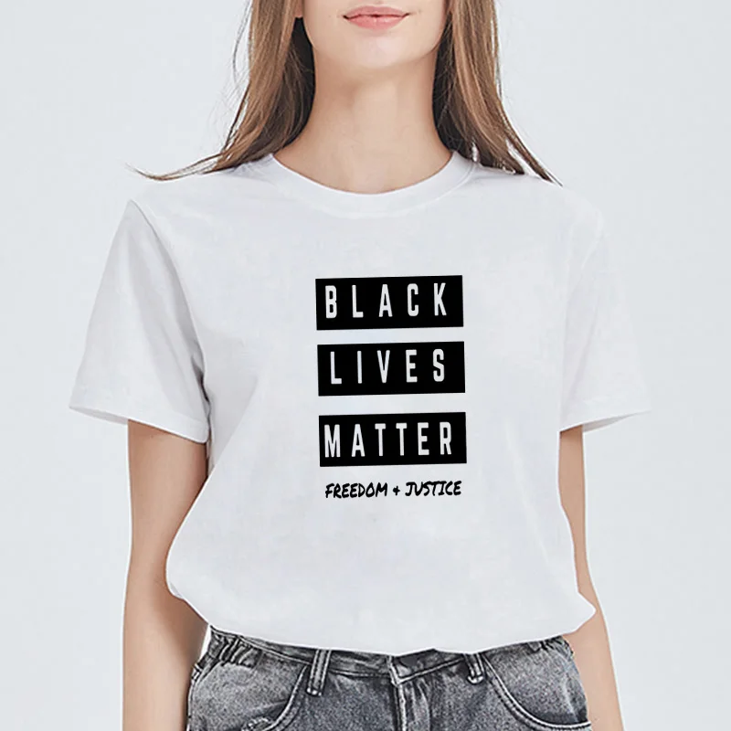 BLACK LIVES MATTER Harajuku футболка женская хлопковая Футболка Femme с коротким рукавом Топы