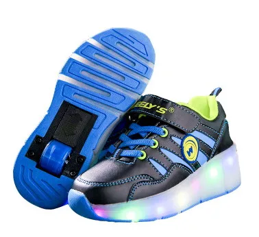 Детские светящиеся кроссовки со светодиодсветильник кой на колесиках | Детская