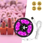 Светодиодный Grow светильник полный спектр Fitolampy USB Фито лампы Газа Плавная тусклая 2835 SMD DC5V завод лента Водонепроницаемый 0,5 HDMI кабель 1 м 2 м 3 м
