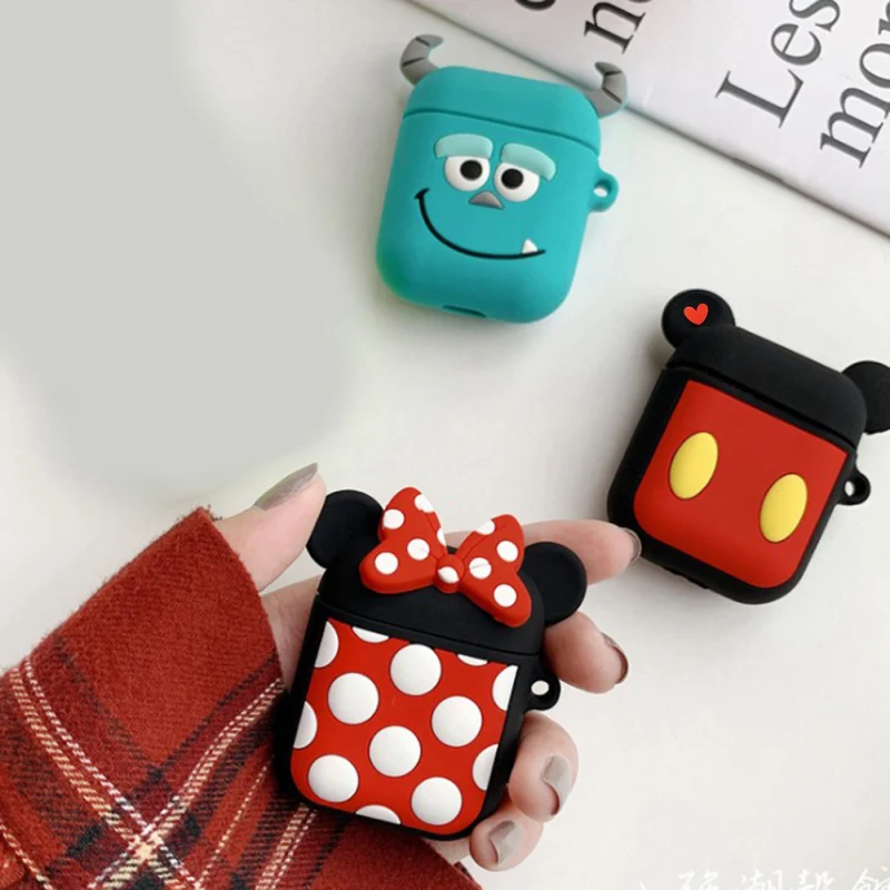 3D милый чехол для наушников Disney Apple Airpods зарядный милые наушники девочки