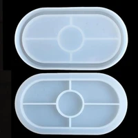 diy tray resin mould oval silicone coaster mold jewelry making mould plate dish ashtray mould for epoxy mould storage box mould