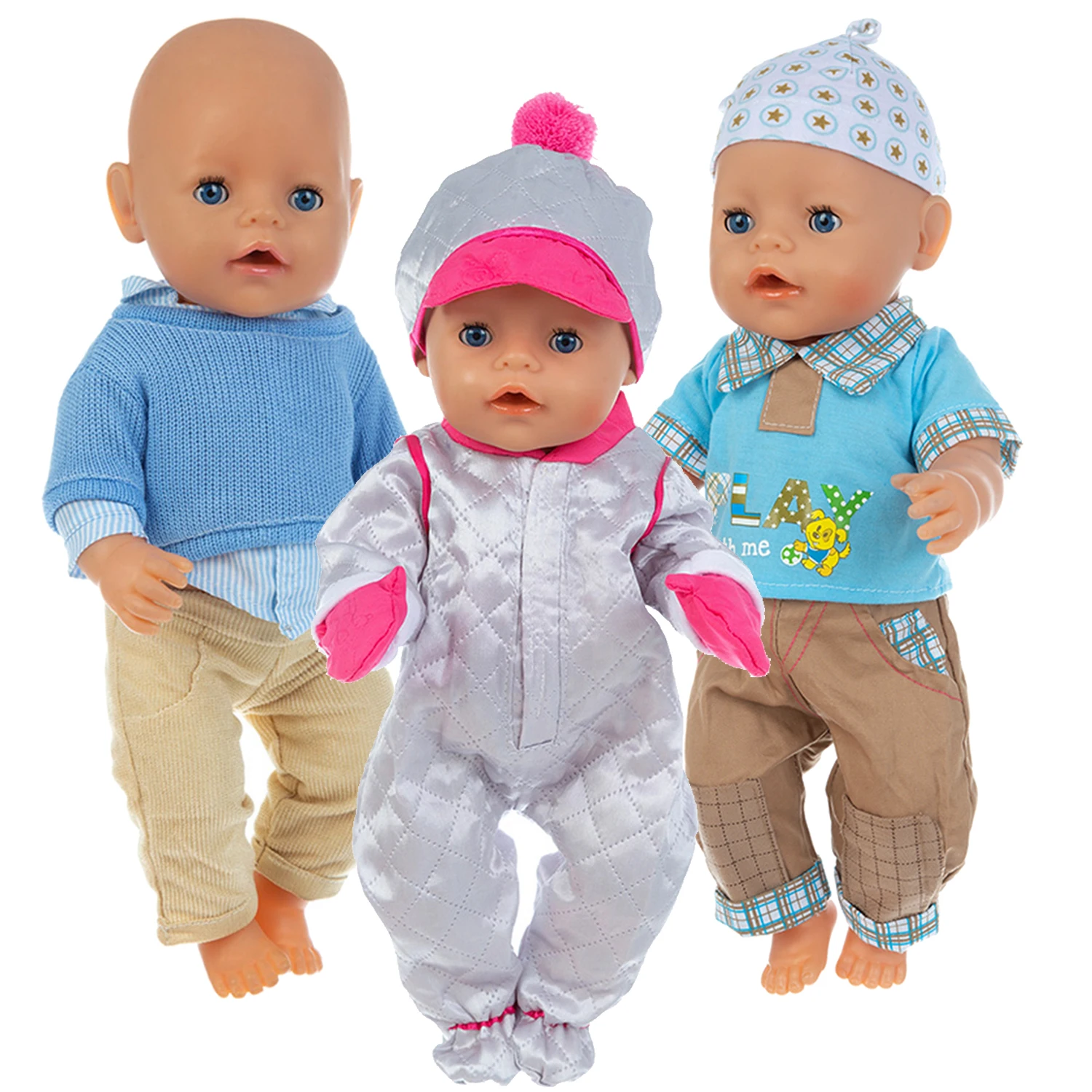 2021 новая горячая распродажа подходит 18 дюймов для новорожденных куклы одежда аксессуары Серебристый шляпа костюм с курткой-пуховиком для м...
