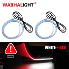 2 шт.компл. 1,2 м Автомобильная дверь светодиодный предупредительный мигающий светильник светящаяся полоса открывающаяся Предупреждение красный предотвращение столкновения поток лампы бар