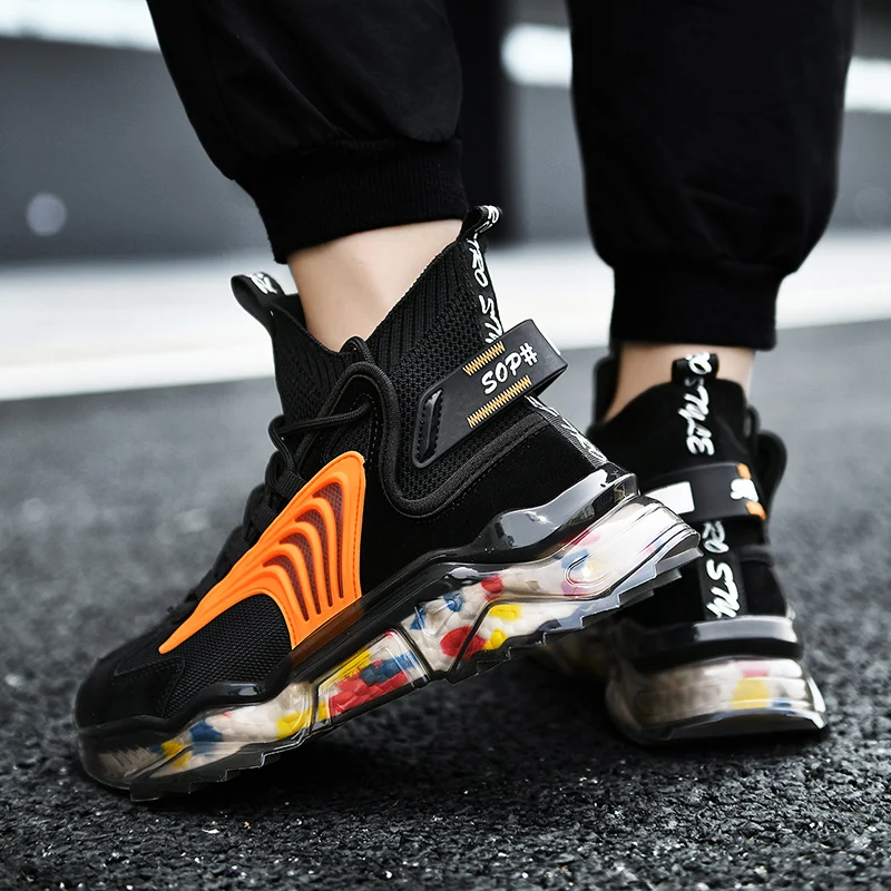 

Luxury Men Shoes Sneakers Summer 2021 High Quality Platform Sneaker Man Mesh Casual Fashion Big Size High Top Tenis Sports Shoes