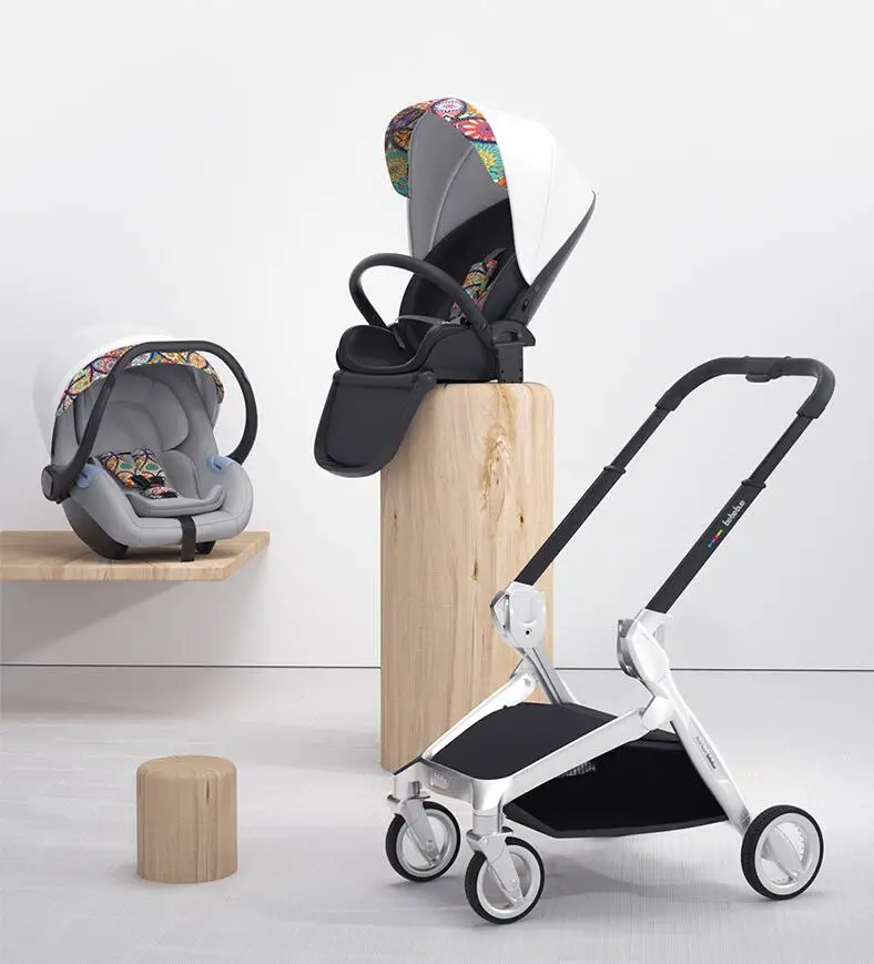 Детская двухнаправленная коляска Luxuary легкая с высоким ландшафтом можно сидеть