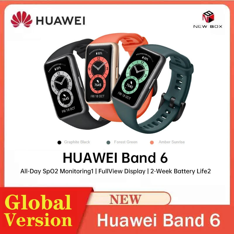 Фотографический браслет Huawei Band 6 Band6 SpO2 BT5.0 1 47 'ɺMOLED трекер сердечного ритма 2