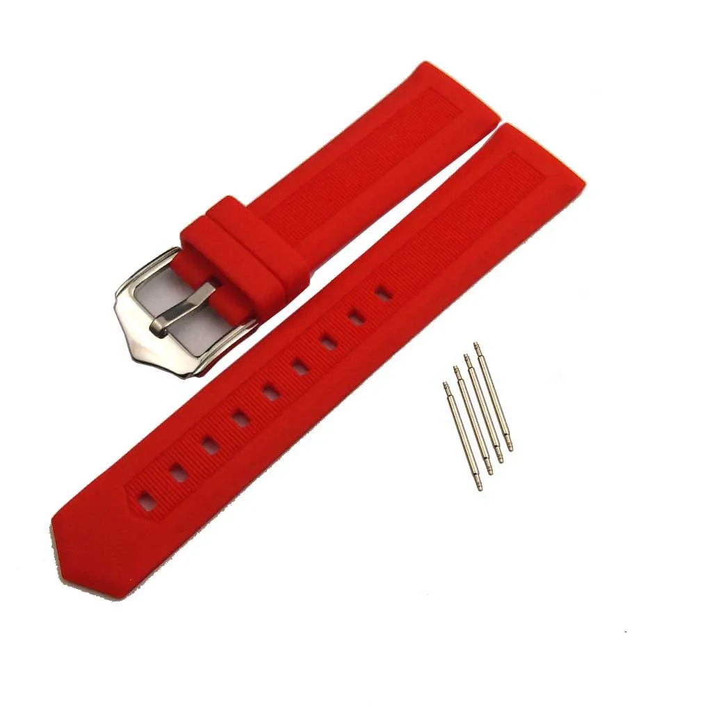 

Import Silicone Watch Strap Replacement Watchband 19/21/24mm with Spring Bar