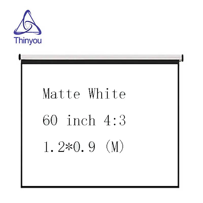 Матовые белые занавески Thinyou 60 дюймов 4:3 с ручным проектором идеально подходят