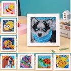 Алмазная живопись для детей, набор для рисования с маленькими и простыми стразами 5D, для девочек и мальчиков, для начинающих художников