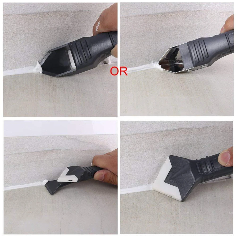 

3 In 1 Glass Glue Angle Scraper Caulking Caulk Remover Silicone Sealant Tool for Kitchen Window Door Joint Filling Cleaning Tool