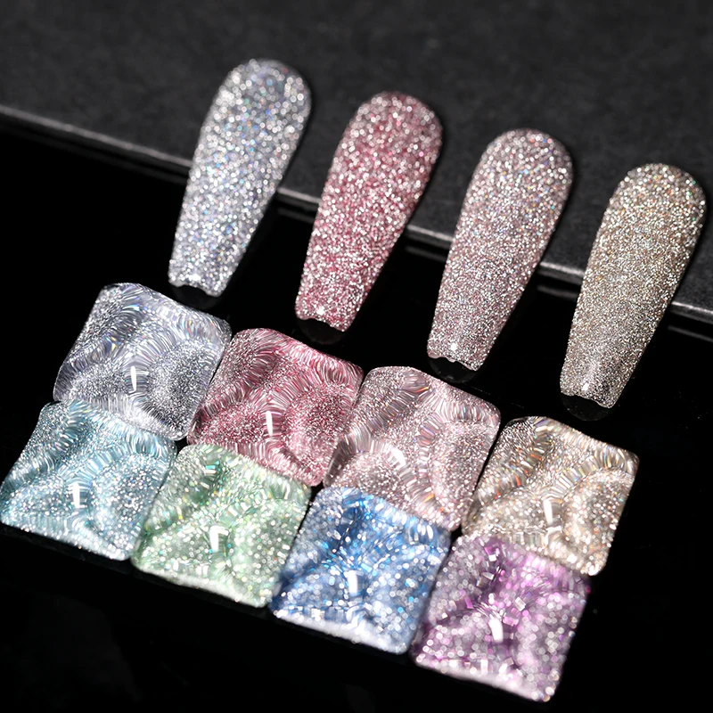 UR SUGAR 7.5ml Reflective Cat Magnetic Gel iridescent Effect Glitter Soak Off UV Nail DIY Art Decoration | Красота и здоровье