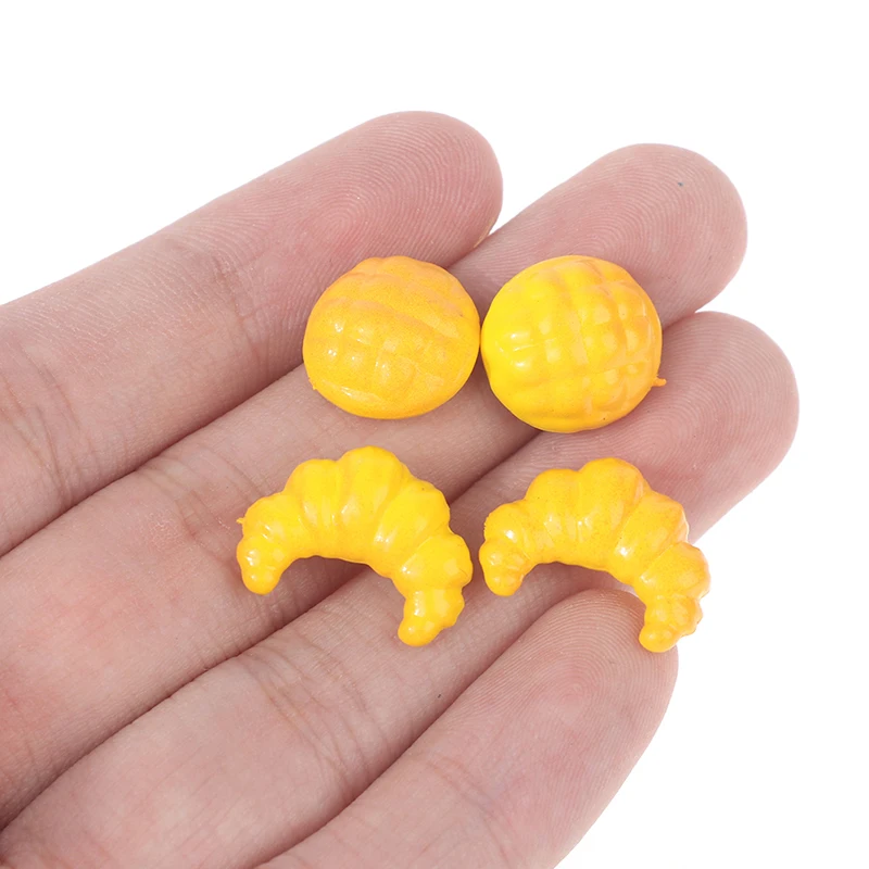 

1set 1: 12 Dollhouse Miniature Resin Bread Basket Simulation Food Model Toys For DollHouse Decoration