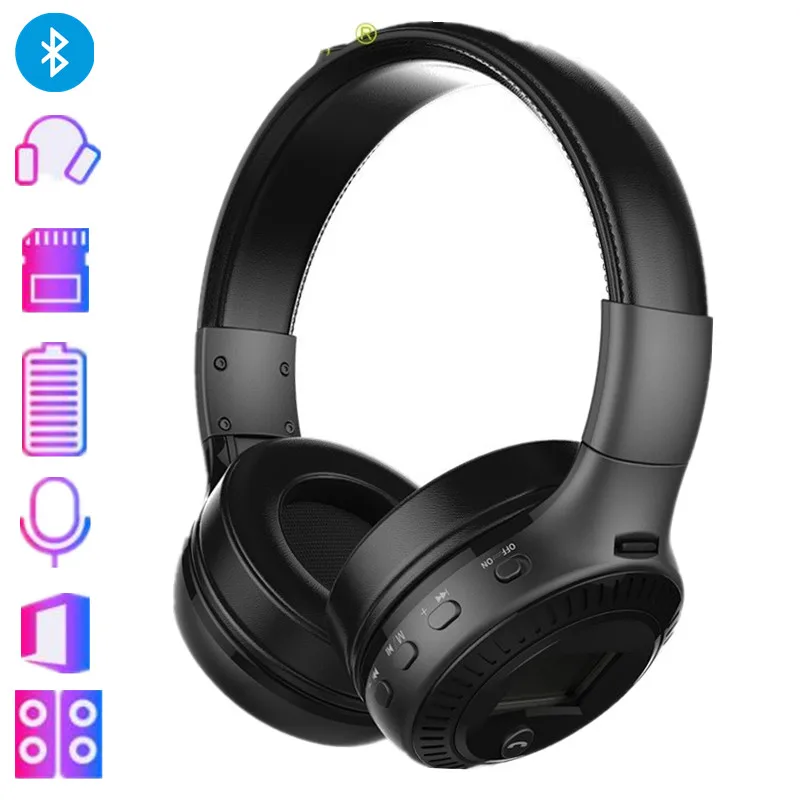 Складные наушники Беспроводной стерео Bluetooth гарнитура с микрофоном слот для карт