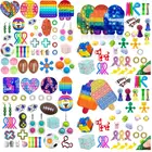 Силиконовый комплект, игрушки-антистресс, мяч для аутизма, сжимаемые Стрейчевые струны, игрушки для взрослых, детей, Подарочный пакет, игрушки