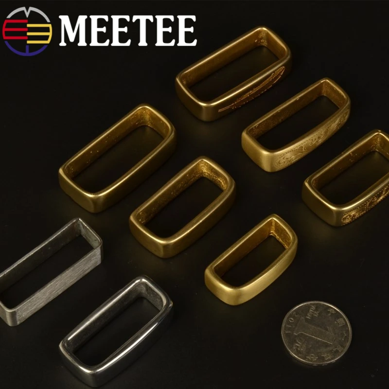 Мужские кожаные пряжки для ремня Meetee 2 шт. 30 40 мм металлические медные Твердые