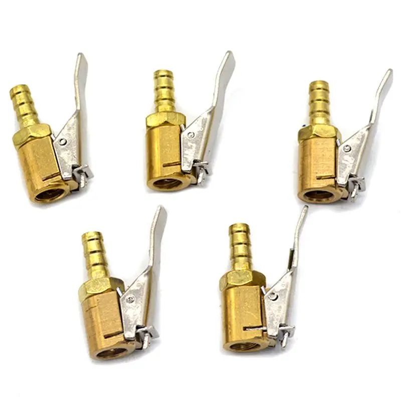 5 шт. Зажим медный клапан для шин воздушный насос зажимы зажим накачки разъем